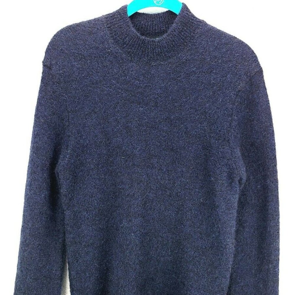 H&M Mock neck Sweater  Navy blue Wool XS